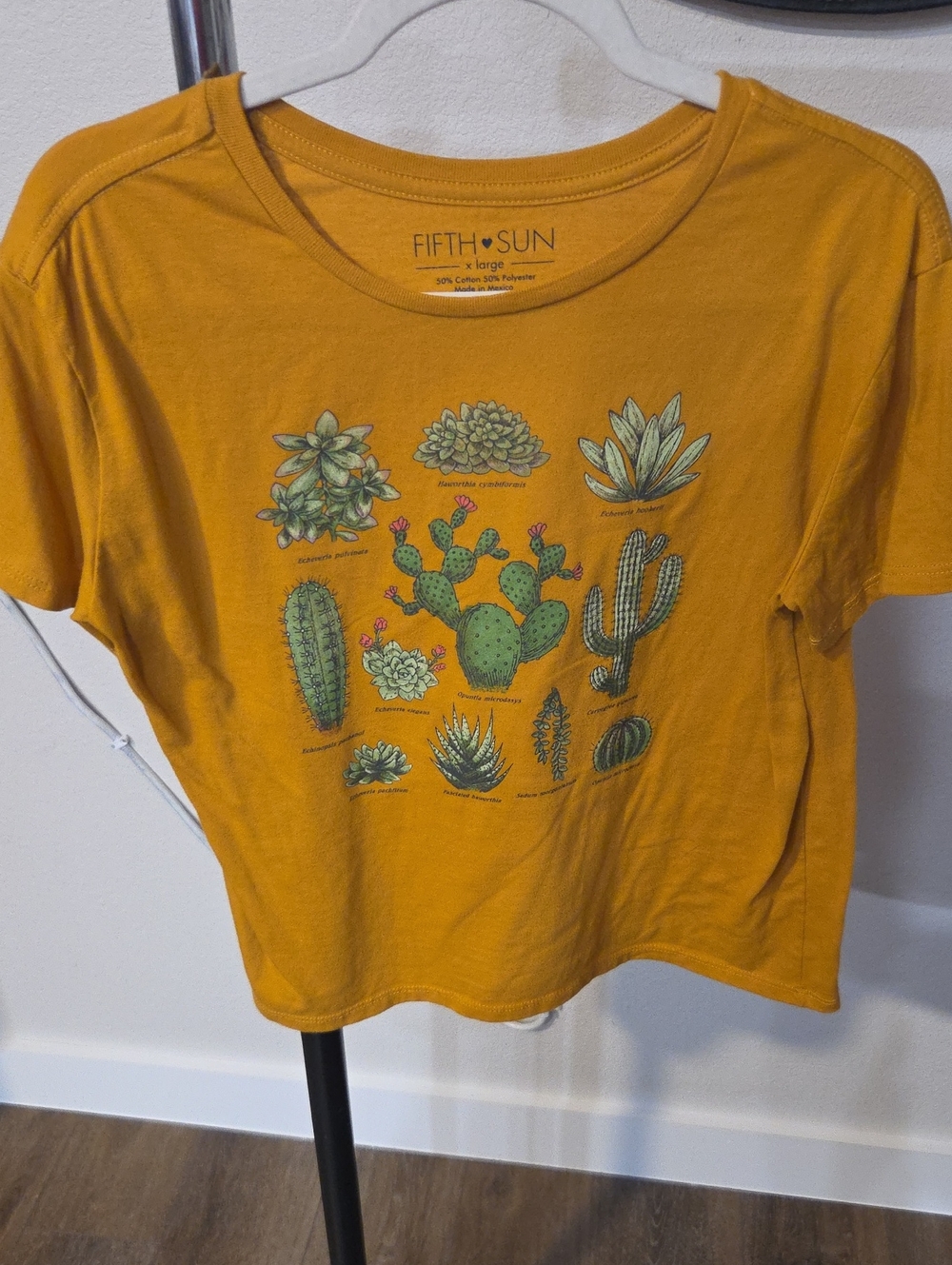 Fifth Sun Mustard Yellow Succulent Graphic Tee